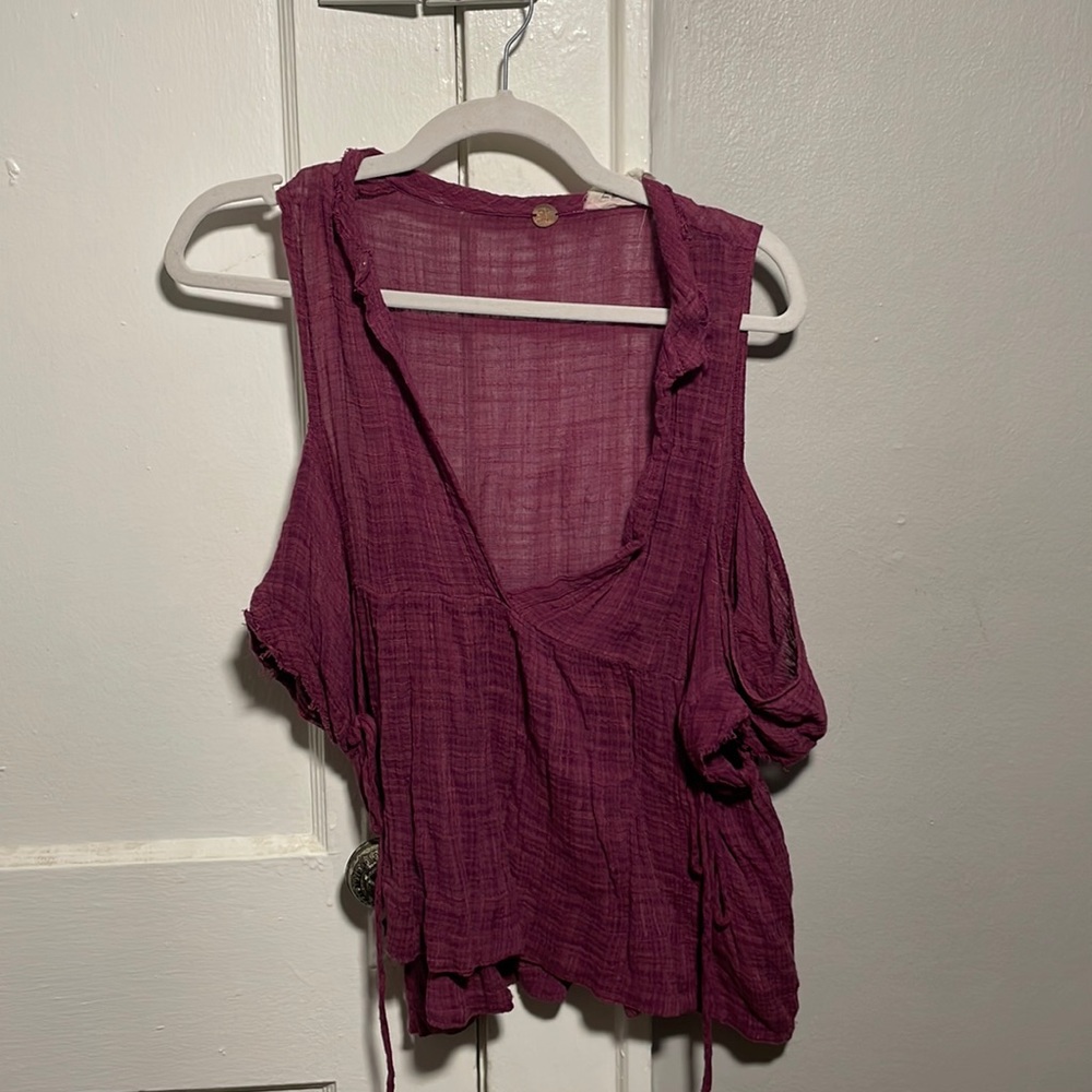 Free People Top with Off The Shoulder Detail